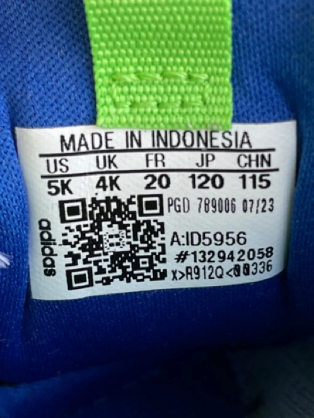Adidas Kids Racer TR23 Royal Blue/Lucid Lime Sneakers Active shoes Infant size 5
